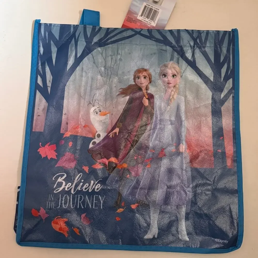 Disney Frozen Tote Bag with Elsa and Olaf in Blue
